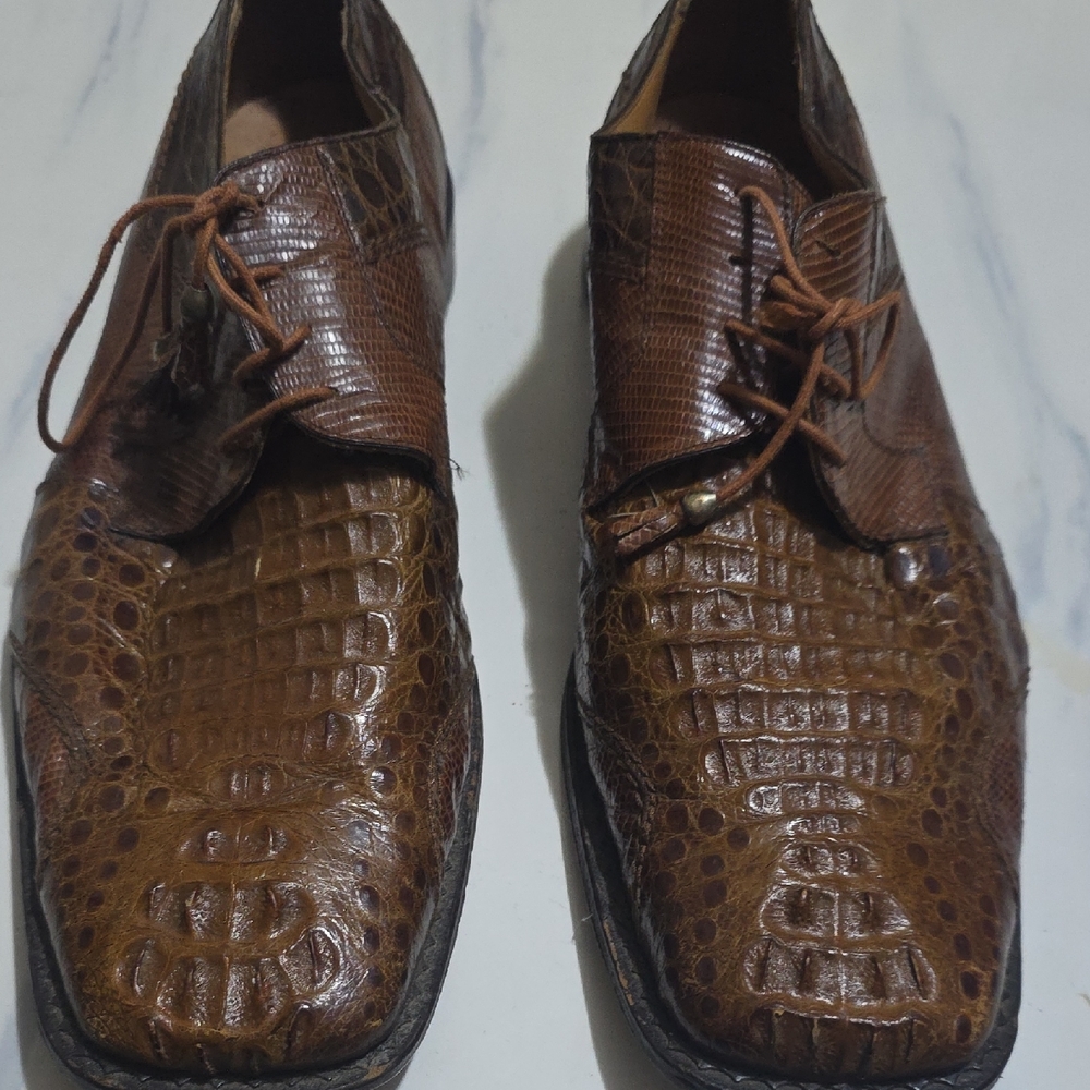 Men Slick Erotica Full Alligator Shoes Size 15